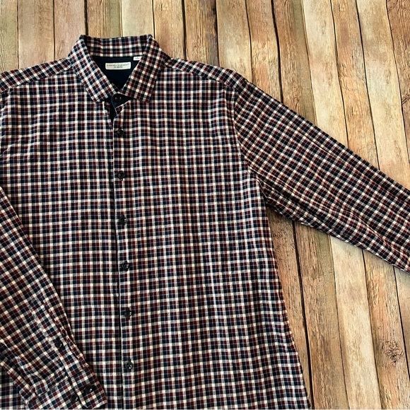 Singer Sargent mens long sleeve casual plaid button down shirt | size large - Picture 3 of 10